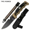 Camping Adventure Fixed Blade Survival Knife Tan Black Handle -KNIFE IMPORT Sales TF FIX005TN
