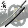 7MM Hand Forged Carbon Steel Black Katana With Real Ray Skin -KNIFE IMPORT Sales TR001BK