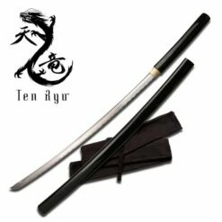 Ten Ryu Hand Sharpen Black Shiraysaya With Sword Bag