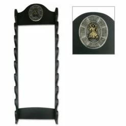 Deluxe Wooden Samurai Logo 8 Tier Sword Stand Display