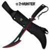 Zombie Hunter Full Tang Fixed Blade Hunting Machete Knife- Black Red -KNIFE IMPORT Sales ZB020BR