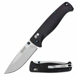 Elite Tactical 8 Inch Manual Folding Pocket Knife Silver Drop Point Blade